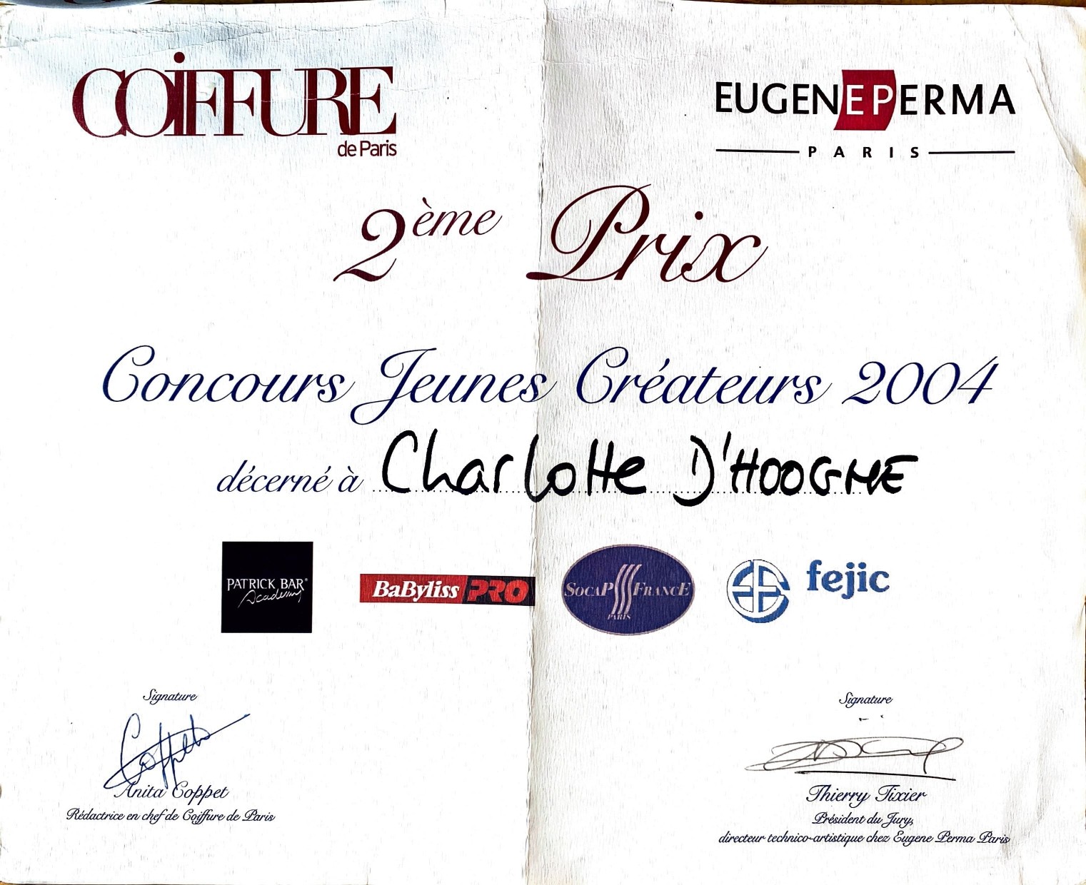 2004 — 2ᵉ Prix Jeunes Créateurs